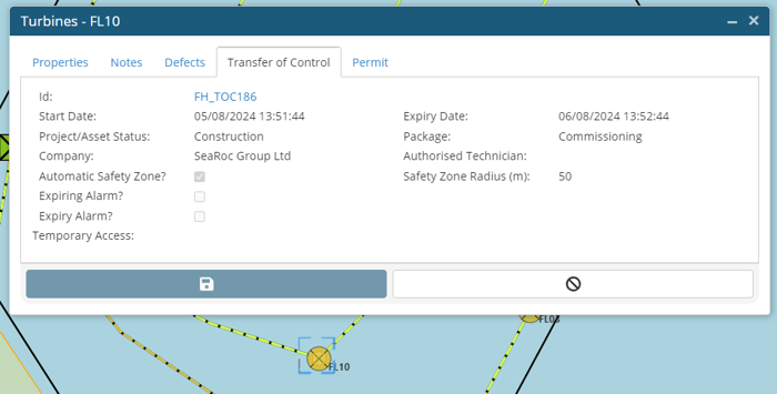 Automatically create safety zones to restrict access in SeaPlanner's Transfer of Control module