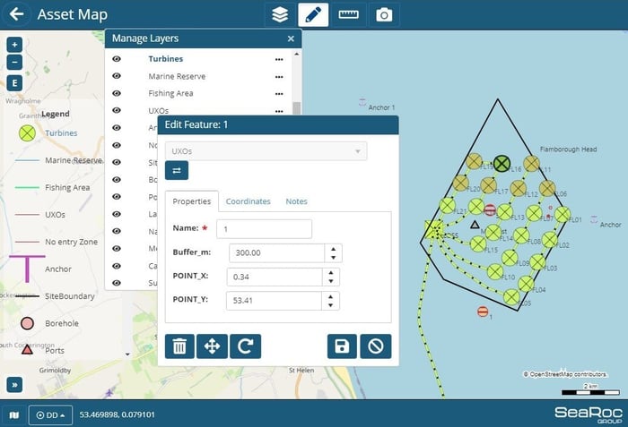 SeaPlanner Marine Management System provides the flexibility to create, edit, and manage custom GIS layer data