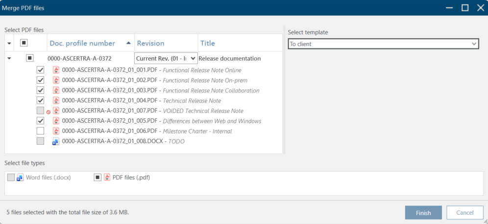 ProView PDF File Merge allows you to combine several individual PDF files into a single PDF