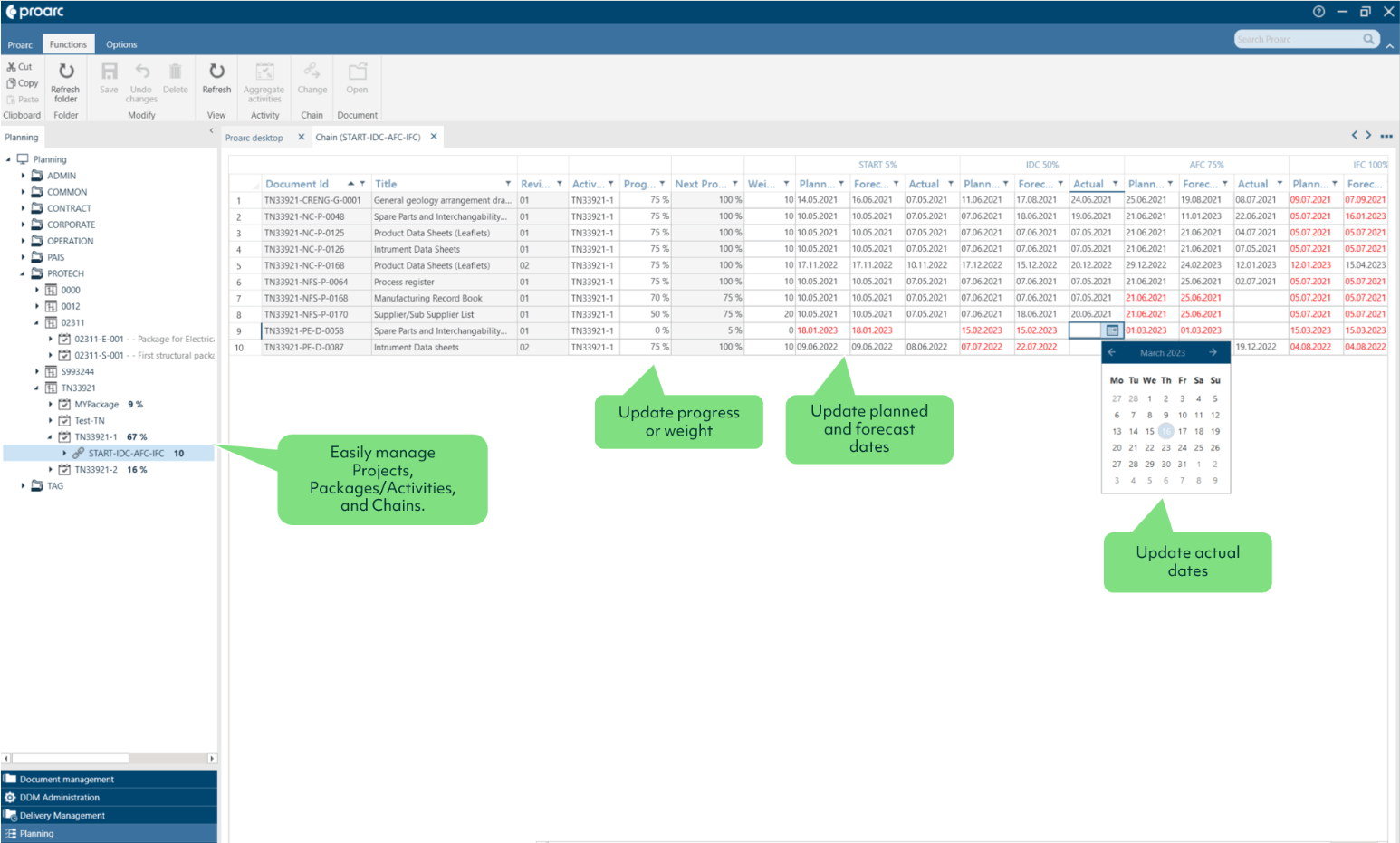 Proarc_Planning_Screenshot