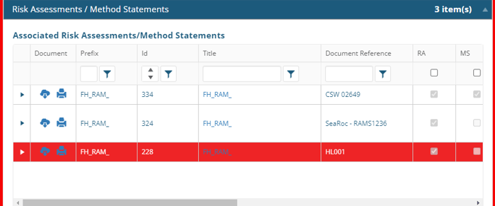 Gain instant visibility of RAMS and revoked RAMS in SeaPlanner Safe System of Work