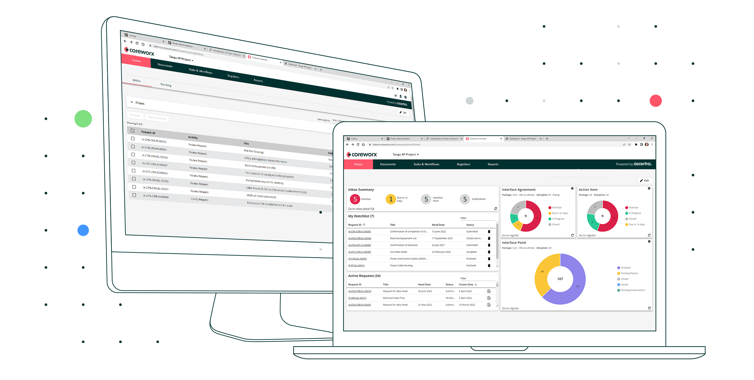 Coreworx Interface Management Software Two Devices