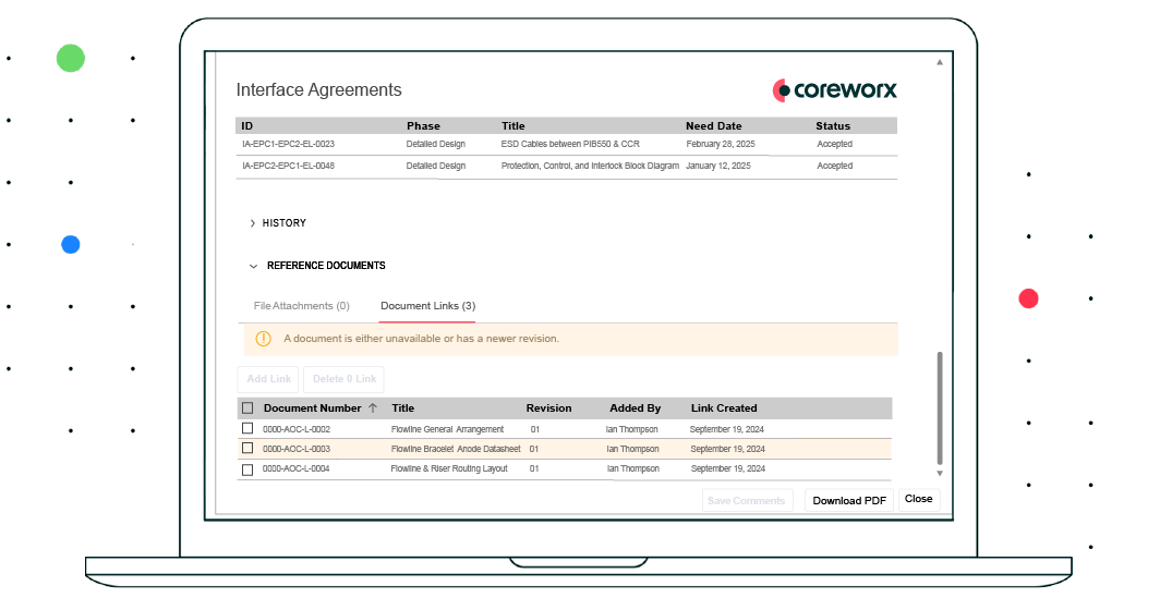 Coreworx_Interface_Connect_EDMS_Connector_Revision_Alert_Device